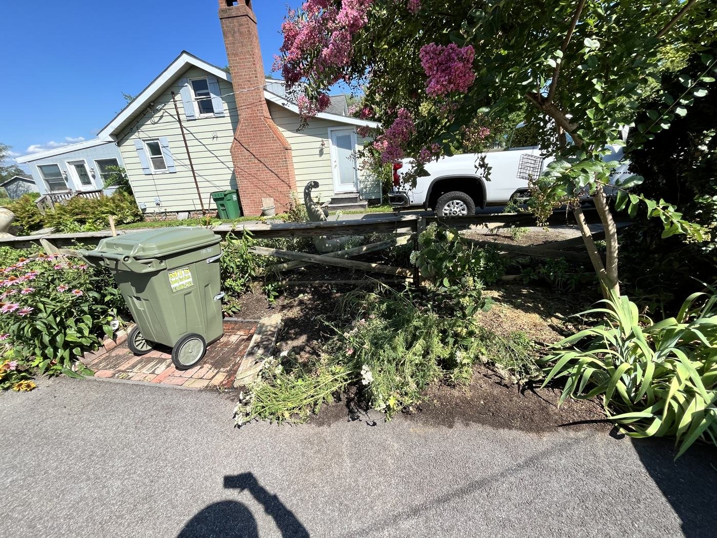 After — yard cleaned up and debris cleared
